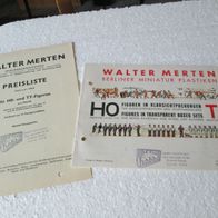 Walter Merten Berliner Miniatur Plastiken Katalog Juli 1963 mit preisliste h