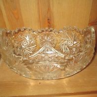 Vintage Glas ovale Schale 50er Jahre ? 24 cm Höhe 11-13 cm größte Breite 14 cm kratze