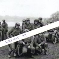 KVP-Foto DDR Oldtimer Volkspolizei Kradstaffel Beiwagenmotorräder
