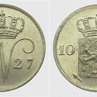 Niederlande Silber 10 cents 1827 " König Wilhelm I. (1815-1840) vz+