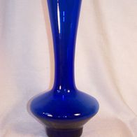 Blaue Glas-Vase, 60/70er Jahre