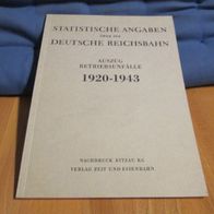 Hans Joachim Ritzau: Statistische Angaben über die Deutsche Reichsbahn - Auszug x