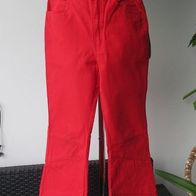 Mädchen Bell Bottom Jeans rot Gr. 116 Schlag Sommer Hose flared 100% Baumwolle