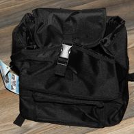 Rucksack schwarz mit Kühltaschenfach und gepolsterten Trägern