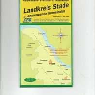 Radwander-, Freizeit- u. Autokarte Landkreis Stade u. angrenzende Gemeinden