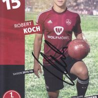 1. FC Nürnberg Autogrammkarte 2015 Robert Koch