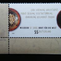 BRD MiNr 2711 50 Jahre Brot für die Welt Eckrand postfrisch