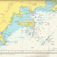 Große gebrauchte Seekarte von China u. Taiwan Strait Southern Part (auf Papier)