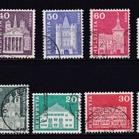 Schweiz, ab 1960, Gebäude, 10 Briefm., gest