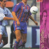 Bayer Uerdingen Panini ran Sat1 Fussball Trading Card 1996 Horst Steffen Nr.177