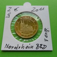 Deutschland BRD 2011 G 2 Euro Kölner Dom Sondermünze vergoldet
