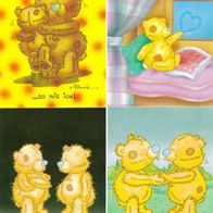 4 Ansichtskarten / Postkarten Teddy Bären - ungelaufen