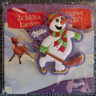 Milka Magnet Schneemann als Schlittschuhläufer - Winter - Weihnachten - Schnee - Neu
