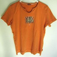 Schönes CECIL T- Shirt, orange mit Aufdruck, Gr. M
