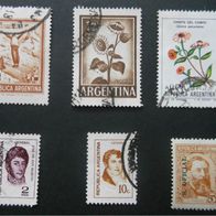 6 verschiedene Briefmarken Argentinien Gestempelt