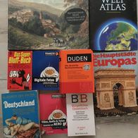 Bücherpaket - 9 Stück Weltatlas, altes Deutschland, BGB, Fotobearbeitung....