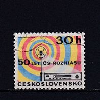 Tschechoslowakei, 1973, Radio, Rundfunk, 1 Briefm., gest.