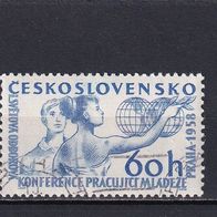 Tschechoslowakei, 1958, Mi. 1080, Konferenz, 1 Briefm., gest.