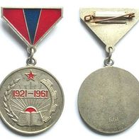 Mongolei - Orden, Medaille 40. Jahrestag Staatsgründung 1921 - 1961