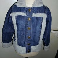 Jeansjacke mit Teddyfutter von Topolino Gr.110 gefüttert *