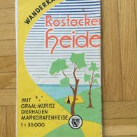 alte DDR-Wanderkarte / Rostocker Heide / VEB Landkartenverlag / ca. 1963