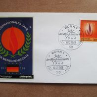 1968 BUND BRD FDC Ersttagsbrief Deutschland MIchelnummer 575