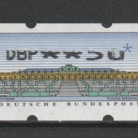 BRD ATM 2.2 DBP 50 Pfg waagerechter Teildruck Schloss Sanssouci ohne Nummer * *