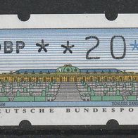 BRD ATM 2.2 DBP 20 Pfg Schloss Sanssouci ohne Nummer * *