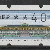 BRD ATM 2.2 DBP 40 Pfg Schloss Sanssouci ohne Nummer * *