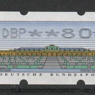 BRD ATM 2.2 DBP 80 Pfg Schloss Sanssouci ohne Nummer schwacher Druck * *