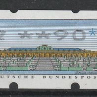 BRD ATM 2.3 Posthörnchen 90 Pfg Schloss Sanssouci ohne Nummer * *
