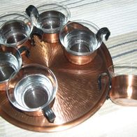 Teeservice Kupfer - Glas für 6 Personen