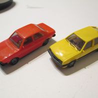 Herpa Opel Ascona C Schrägheck Fließheck gelb und AUDI GTE orange rot bastler