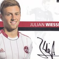 1. FC Nürnberg Autogrammkarte 2012 Julian Wiessmeier