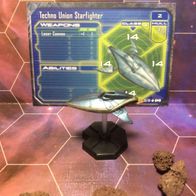 Star Wars Miniatures, Starship Battles, #53 Techno Union Starfighter, WotC (mit Karte