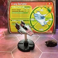 Star Wars Miniatures, Starship Battles, #14 A-Wing Starfighter, SW, (mit Karte)