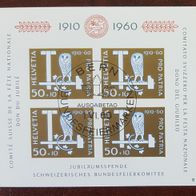 Schweiz gestempelt Pro Juventute 1960 Block 17 ESST