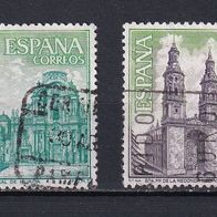 Spanien, 1969, Mi. 1826, 1828, Tourismus, Murcia, Redonda, 2 Briefmarken, gest.