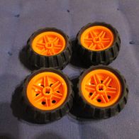 Lego®Technic 4 x 43,2 x 26 Reifen Felge orange Technik 56145 - 61481