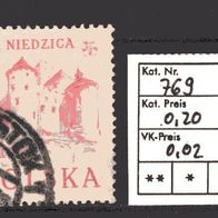Polen 1952 Historische Baudenkmäler in den Pieniny-Bergen MiNr. 769 gestempelt -1-