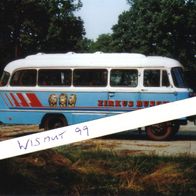 Zirkus-Foto DDR Oldtimer VEB IFA LKW LO Robur als Bus Circus Busch Werksverkehr