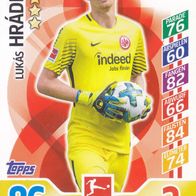 Eintracht Frankfurt Topps Match Attax Trading Card 2017 Lukas Hradecky Nr.74