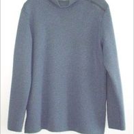 Kathrin Aargad: Pullover mit wandelbarem Stehkragen, Größe 36, Blau - LVP 89,95 EUR!