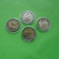 Deutschland BRD 2007 - 2015 4 x 2 Euro Sondermünzen