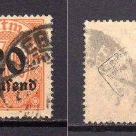 D. Reich Dienst 1923, Mi. Nr. 0090 / D90, Wertziffern, gestempelt geprüft #07667