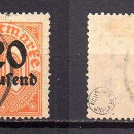 D. Reich Dienst 1923, Mi. Nr. 0090 / D90, Wertziffern, gestempelt geprüft #07668