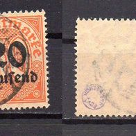 D. Reich Dienst 1923, Mi. Nr. 0090 / D90, Wertziffern, gestempelt geprüft #07671