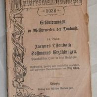 Reclam Universal Bibliothek 5036 Jacqes Offenbach Hoffmanns Erzählungen um 1900