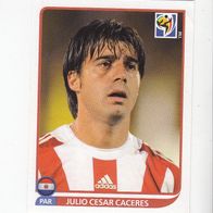 Panini Fussball WM 2010 Julio Cesar Caceres Paraguay Nr 435