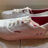 Crocs Sneakers in Weiß/ Rosa in Gr.38-39 (W8)